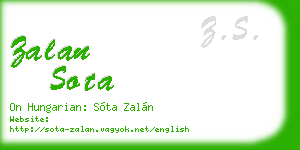 zalan sota business card